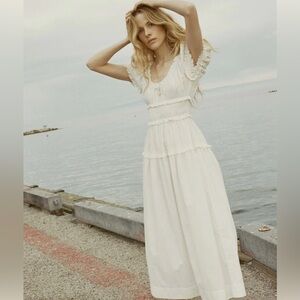 Doen Leanne Dress size L NWT white